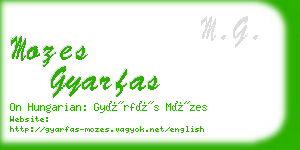 mozes gyarfas business card